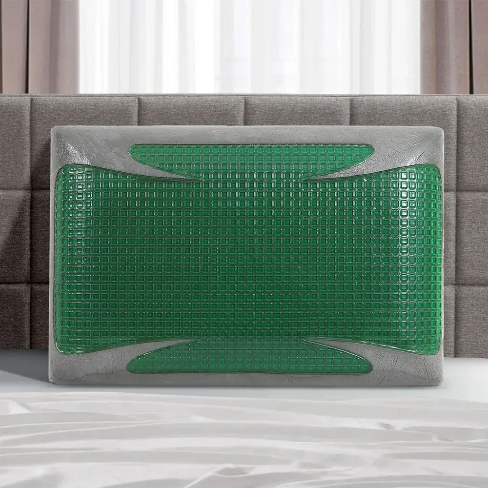 Φωτογραφία προϊόντος: LinoHome LINO ΜΑΞΙΛΑΡΙ ΥΠΝΟΥ GREEN BUBBLE GEL PILLOW 60X40+13