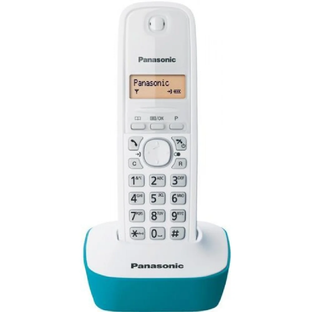 Φωτογραφία προϊόντος: ΤΗΛΕΦΩΝΟ ΑΣΥΡΜΑΤΟ PANASONIC KX-TG1611 GRC/JTC WHITE/TURQUOISE