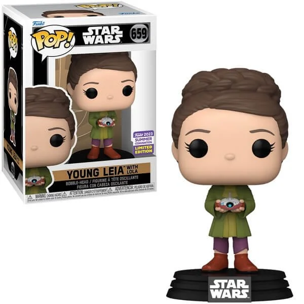 Φωτογραφία προϊόντος: Funko POP Movies Star Wars - Young Leia with Lola 659 Bobble-Head 2023 Summer Convention Exclusive