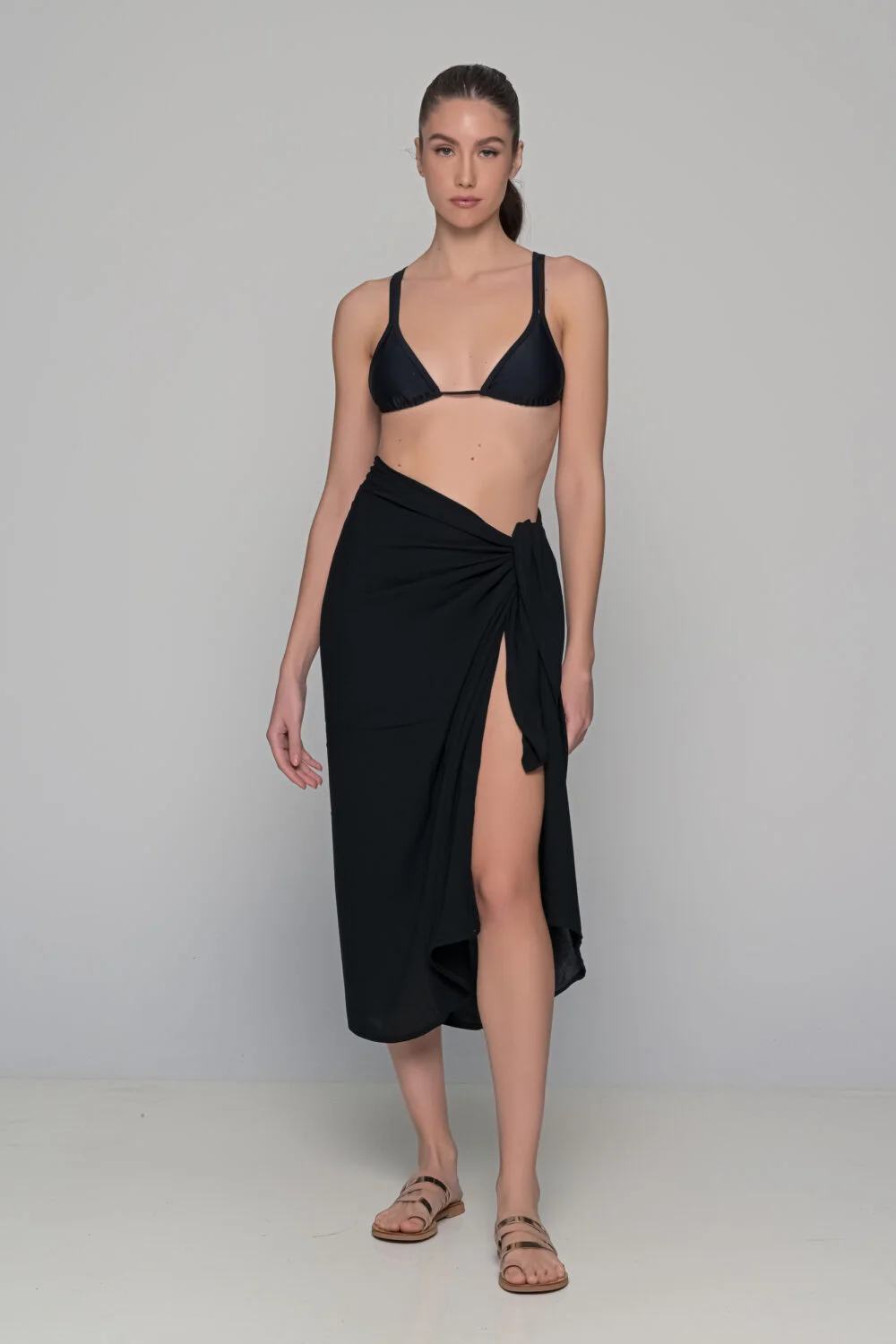 Φωτογραφία προϊόντος: Milena By Paris Διάφανο Παρεό Μουσελίνα Μαύρο