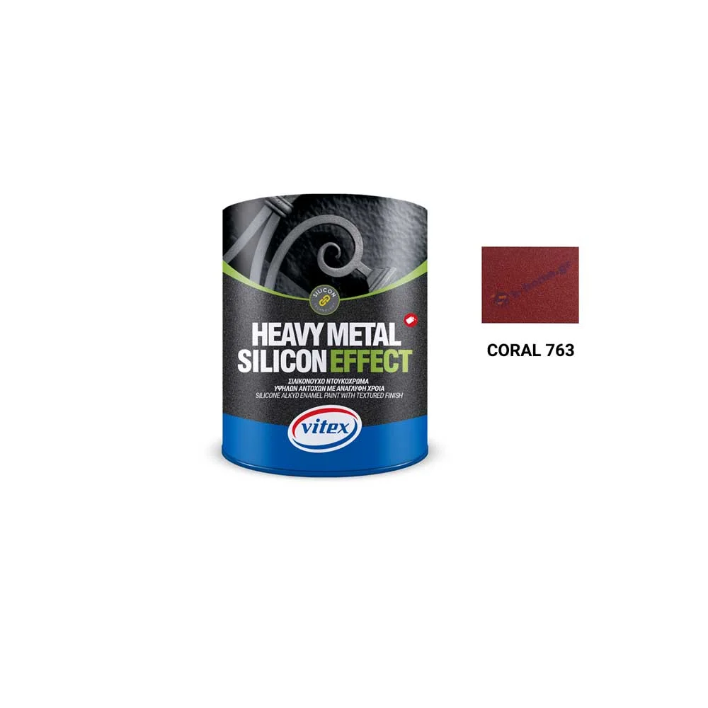 Φωτογραφία προϊόντος: Vitex HEAVY METAL SILICON EFFECT για Μέταλλο και Ξύλο ΜΑΤ 763-Coral 750 ml
