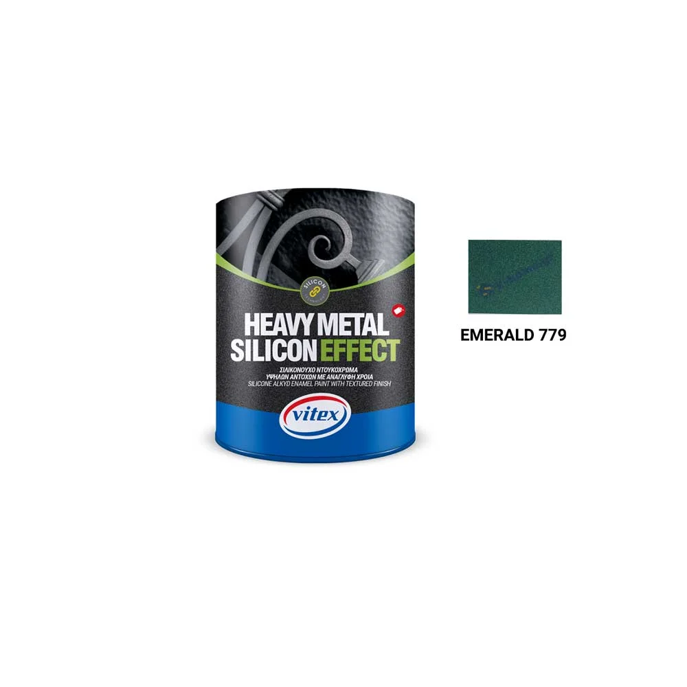 Φωτογραφία προϊόντος: Vitex HEAVY METAL SILICON EFFECT για Μέταλλο και Ξύλο ΜΑΤ 779-Emerald 750 ml