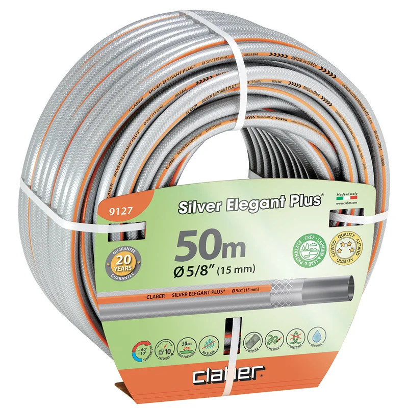 Φωτογραφία προϊόντος: Λάστιχο Νερού Silver Elegant Plus 5/8" 50m CLABER (9127)