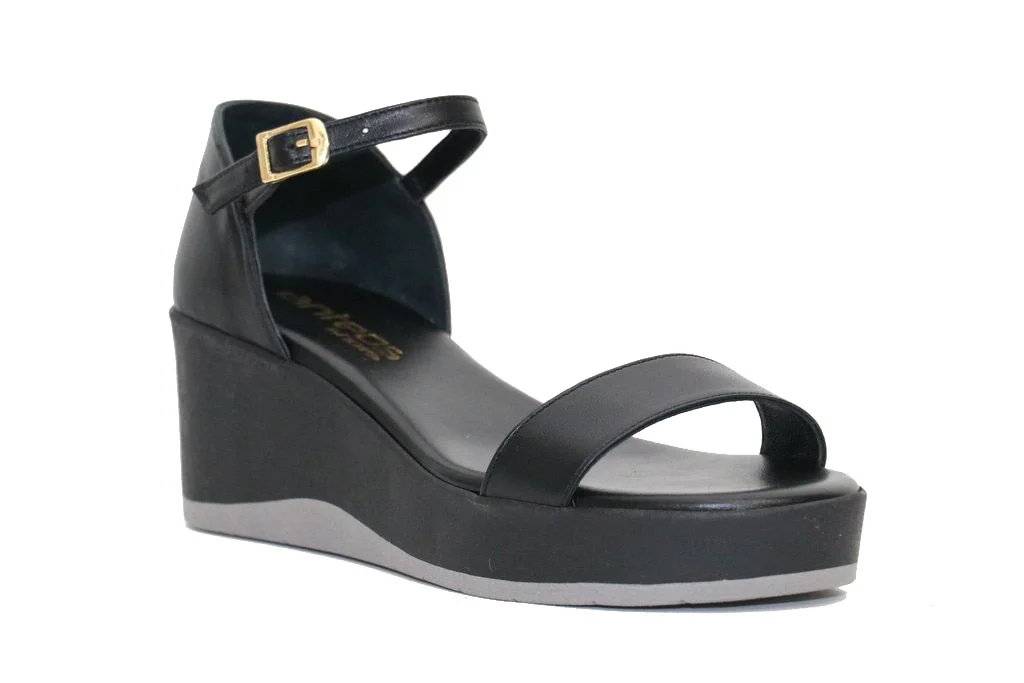 Φωτογραφία προϊόντος: Anteos Shoes Γυναικεία Πέδιλα Anteos 22401 Μαύρο Δέρμα