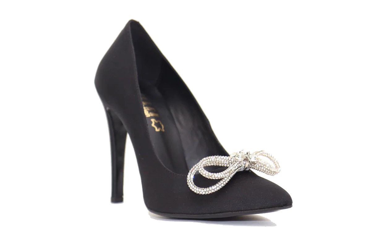 Φωτογραφία προϊόντος: Ellen Shoes Ellen Γυναικεία γόβα 83900/1 Μαύρη Σατέν Eco με επένδυση