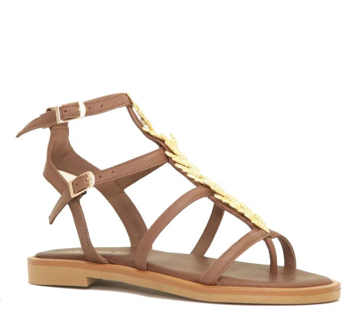 Φωτογραφία προϊόντος: Anteos Shoes 25311 Γυναικεία σανδάλια από Δέρμα σε Καφέ χρώμα