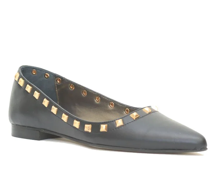Φωτογραφία προϊόντος: Anteos Shoes Anteos Γυναικεία Flat Παπούτσια 23342 σε μαύρο χρώμα δερμάτινο