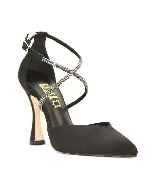 Φωτογραφία προϊόντος: Ellen Shoes Γυναικείες Γόβες 83168 με Eco-Suede Επένδυση σε μαύρο χρώμα