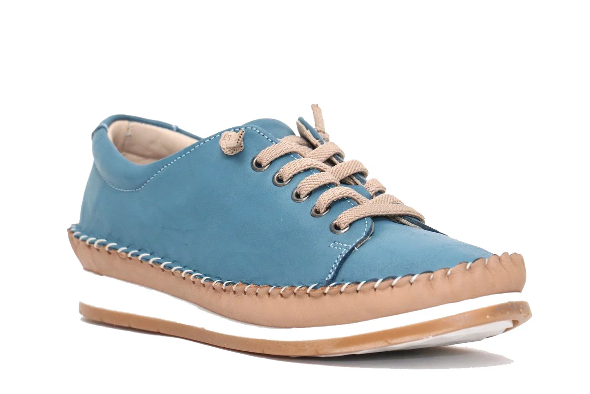 Φωτογραφία προϊόντος: Γυναικείο Casual Sneaker Safe Step 20822 Μπλε Δέρμα Ανατομικό