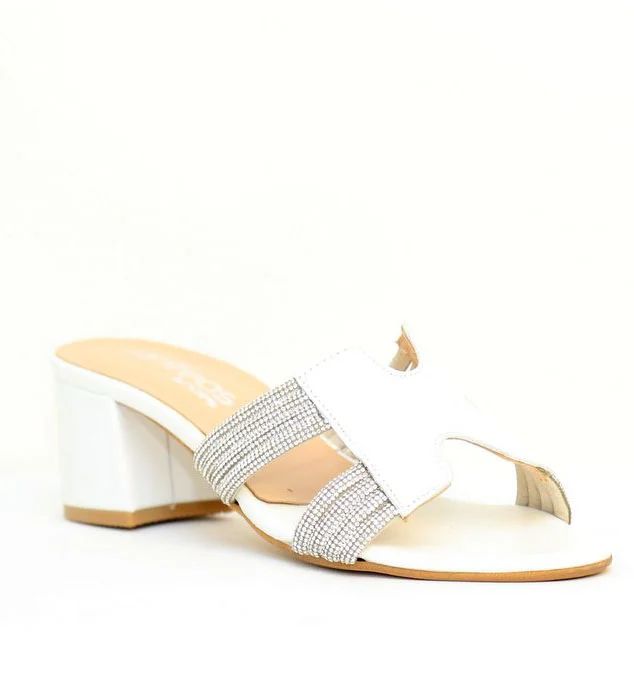 Φωτογραφία προϊόντος: Anteos Shoes Anteos Γυναικεία Mules 23326 δερμάτινα σε Λευκό Χρώμα