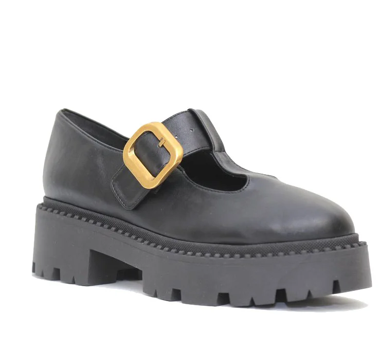Φωτογραφία προϊόντος: Anteos Shoes Anteos Basic 104 Γυναικεία Μοκασίνια Eco με Μπαρέτα σε μαύρο χρώμα