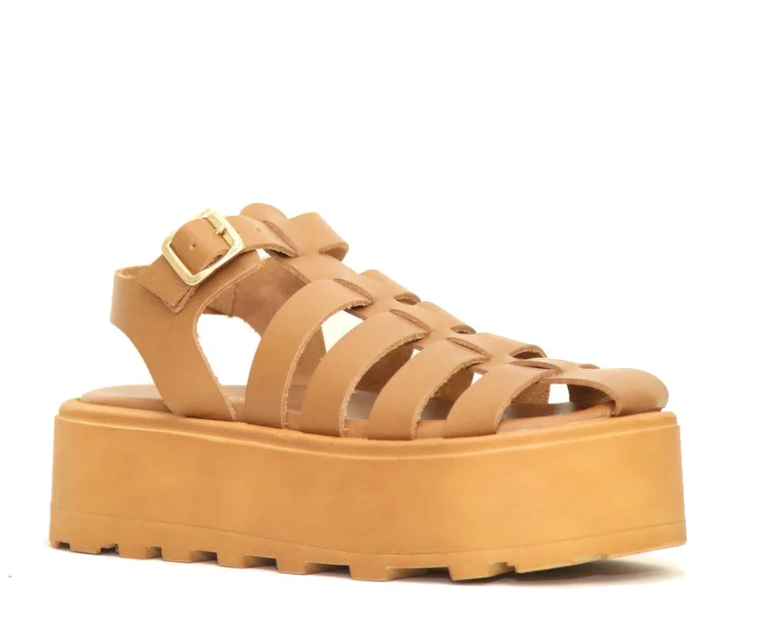 Φωτογραφία προϊόντος: Eris Shoes E109-T Γυναικεία σανδάλια με άνετη φόρμα από Δέρμα σε Ταμπά χρώμα