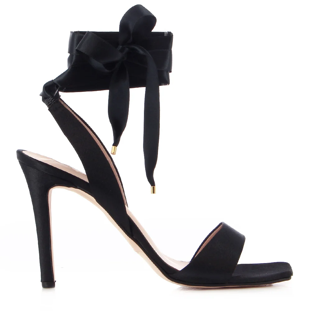 Φωτογραφία προϊόντος: Ellen Shoes Ellen Γυναικεία Πέδιλα 141366 Μαύρα Σατέν