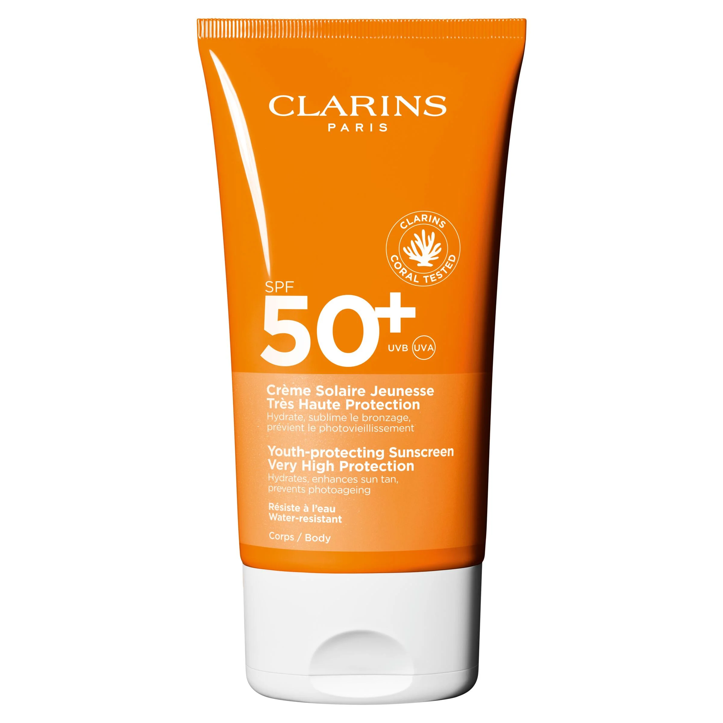 Φωτογραφία προϊόντος: Clarins Sun Care Body Cream UVA/UVB SPF50 Αντηλιακή Κρέμα Σώματος Υψηλής Προστασίας 150ml