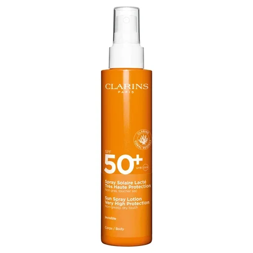 Φωτογραφία προϊόντος: Clarins Sun Care Body Lotion Spray Very High Protection SPF50+ Αντηλιακή Κρέμα Σώματος Υψηλής Προστασίας 150ml