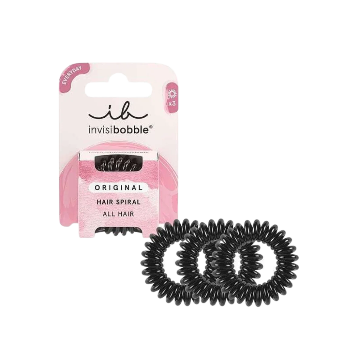 Φωτογραφία προϊόντος: Invisibobble Original True Black Σπιράλ Λαστιχάκια Μαύρο 3τμχ