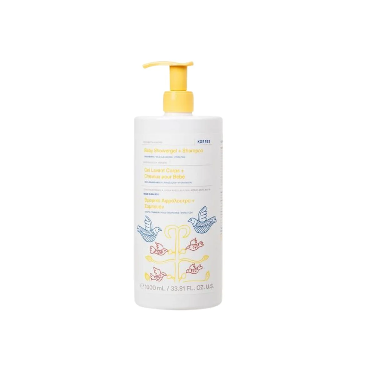 Φωτογραφία προϊόντος: korres,Korres Για το Μωρό Korres Baby Showergel & Shampoo Coconut & Almond 1000ml