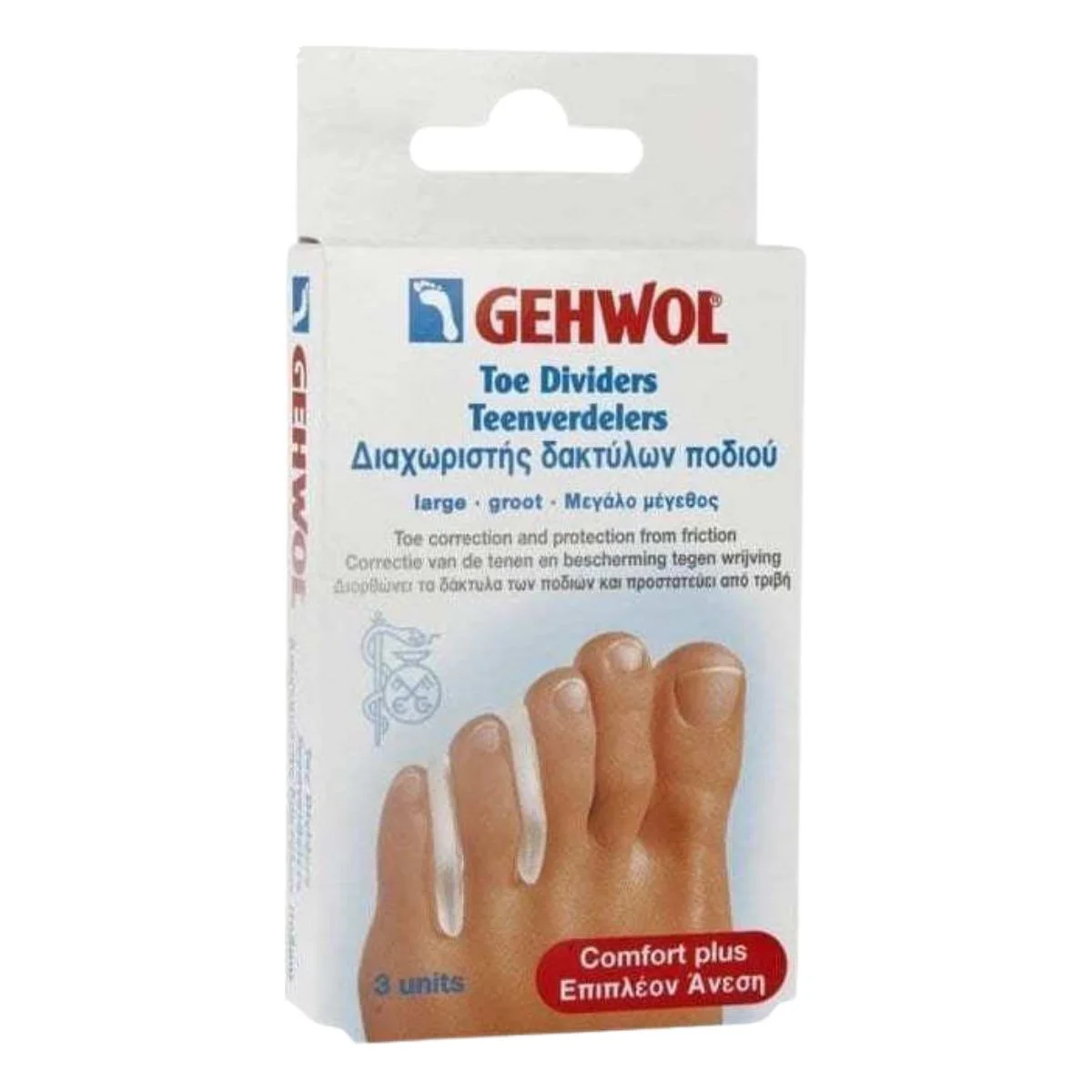 Φωτογραφία προϊόντος: Gehwol,Gehwol Pressure Protection Gehwol Toe Dividers Διαχωριστικό Δακτύλων Ποδιού Large 3τμχ