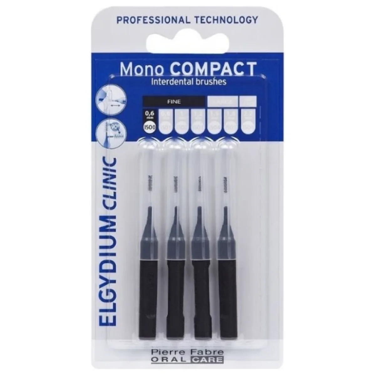 Φωτογραφία προϊόντος: Elgydium,Elgydium Interdental Brushes Elgydium Clinic Mono Compact Μεσοδόντια Βουρτσάκια 0.35mm 4τμχ