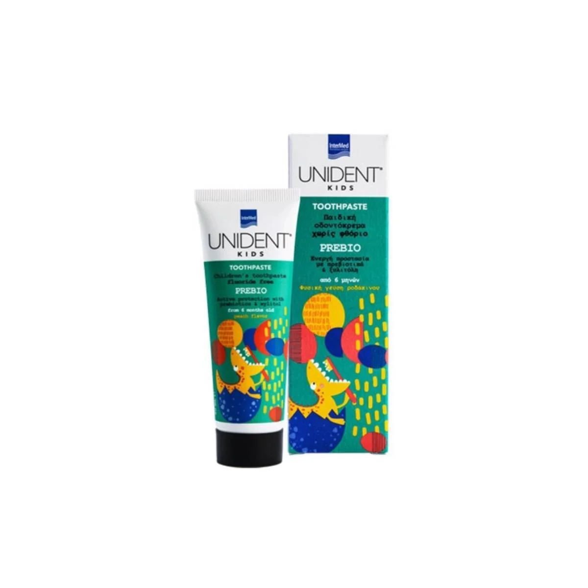 Φωτογραφία προϊόντος: Intermed,Intermed Oral Care Kids Intermed Unident Kids Prebio Βρεφική Οδοντόκρεμα 6m+, 50ml