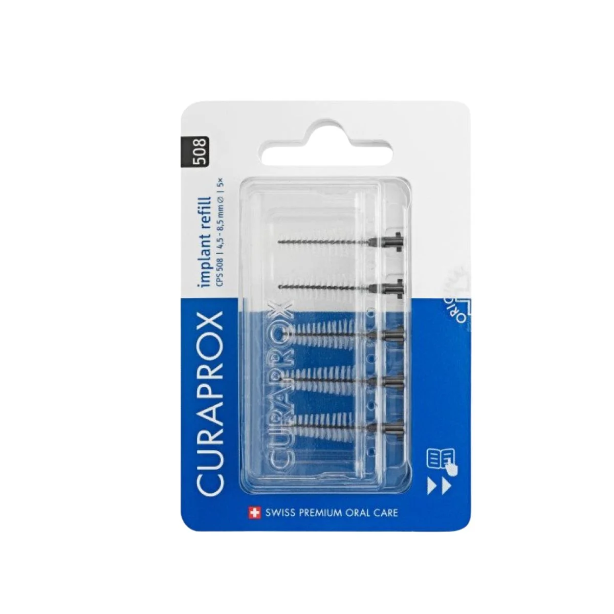 Φωτογραφία προϊόντος: Curaprox,Curaprox Between Teeth Curaprox CPS Soft Implant 508 Μεσοδόντια Βουρτσάκια Μαύρο 5τμχ