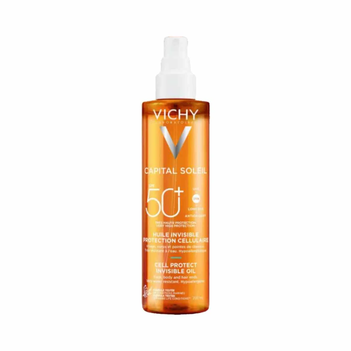 Φωτογραφία προϊόντος: Vichy,Vichy Capital Soleil Vichy Capital Soleil Cell Protect Invisible Oil Αντηλιακό Λάδι SPF50+ 200ml