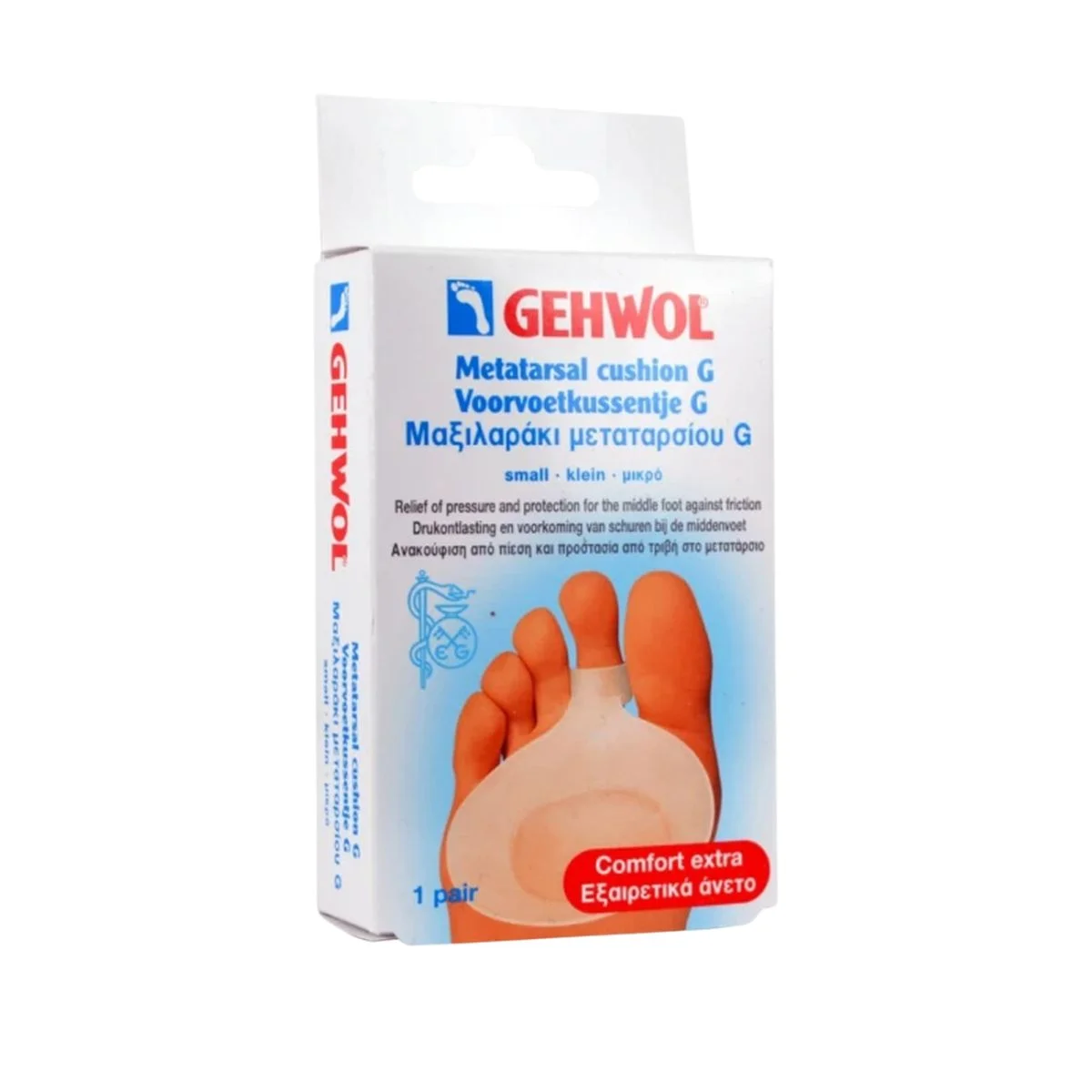 Φωτογραφία προϊόντος: Gehwol,Gehwol Pressure Protection Gehwol Metatarsal Cushion Μαξιλαράκι Mεταταρσίου Tύπου G Small 2τμχ