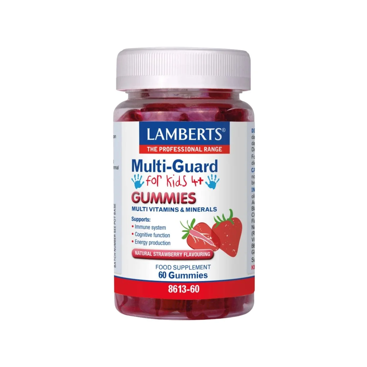 Φωτογραφία προϊόντος: Lamberts,Lamberts Πολυβιταμίνες Lamberts Multi-Guard for Kids 4+ Gummies με Φυσική Γεύση Φράουλα 60Gummies