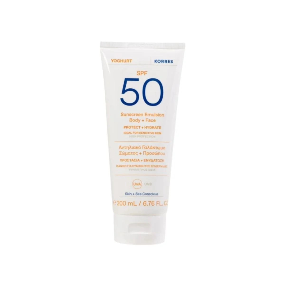 Φωτογραφία προϊόντος: korres,Korres Sun Care Korres Yoghurt Sunscreen Emulsion Body & Face SPF50 200ml