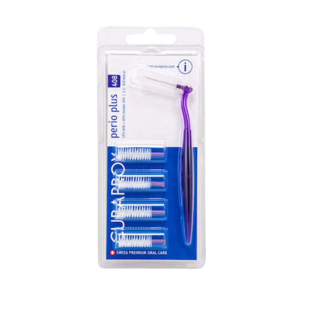 Φωτογραφία προϊόντος: Curaprox,Curaprox Between Teeth Curaprox Perio Plus Ανταλλακτικά για Μεσοδόντια Βουρτσάκια με Λαβή 2.2mm Μωβ 5τμχ