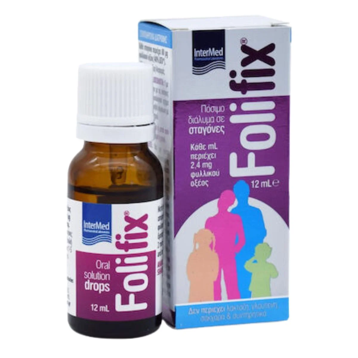 Φωτογραφία προϊόντος: Intermed,Intermed Nutritional Enhancement Intermed Folifix Συμπλήρωμα Διατροφής Φυλλικού Οξέος 12ml
