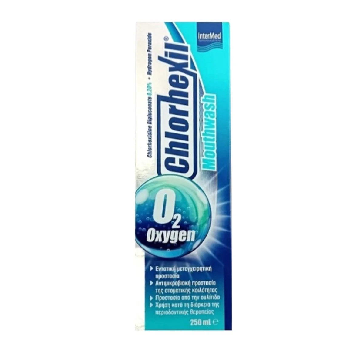 Φωτογραφία προϊόντος: Intermed,Intermed Chlorhexidine Products Intermed Chlorhexil O2 Oxygen Mouthwash 250ml