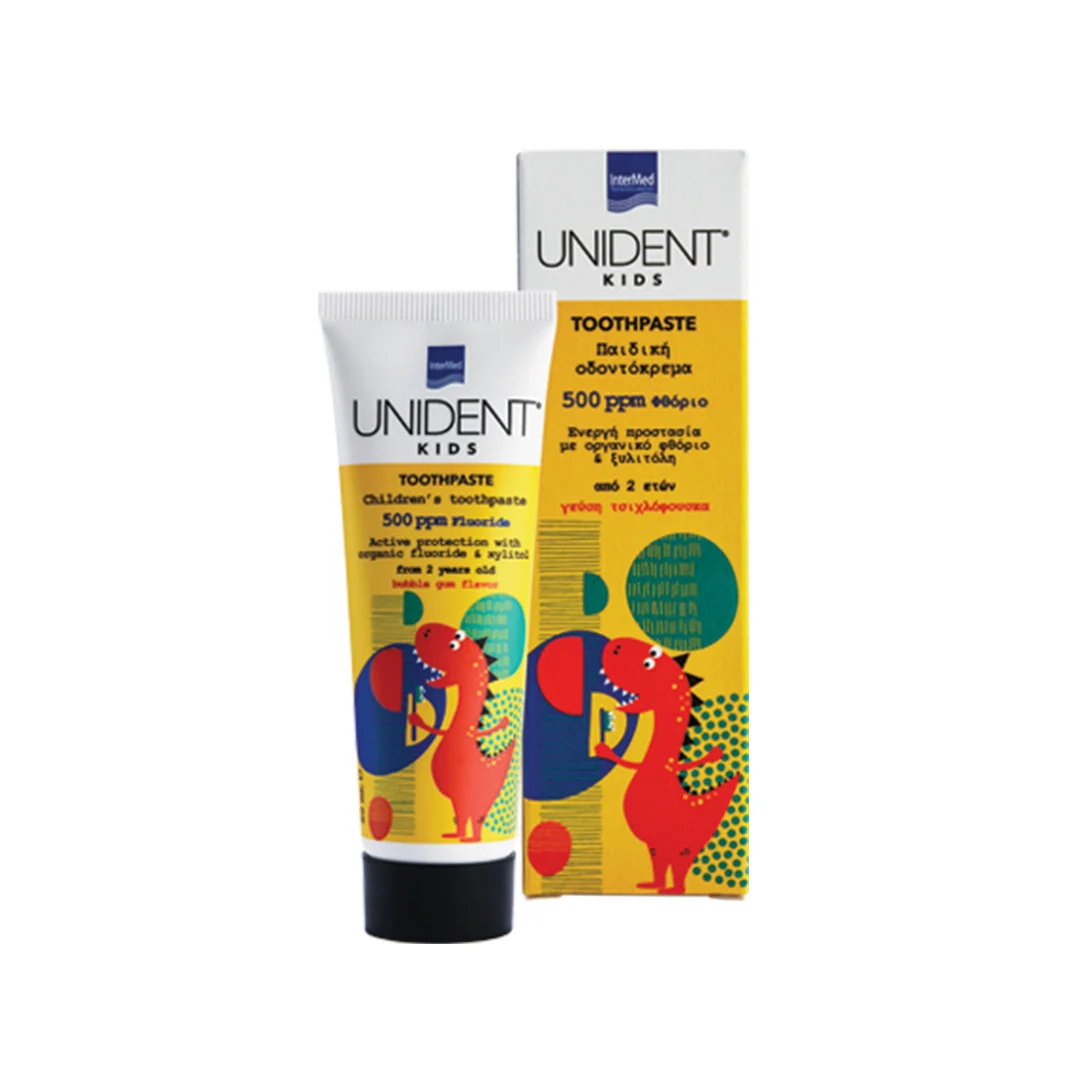 Φωτογραφία προϊόντος: Intermed,Intermed Oral Care Kids Intermed Unident Kids Παιδική Οδοντόκρεμα 500ppm Φθόριο 2y+, 50ml