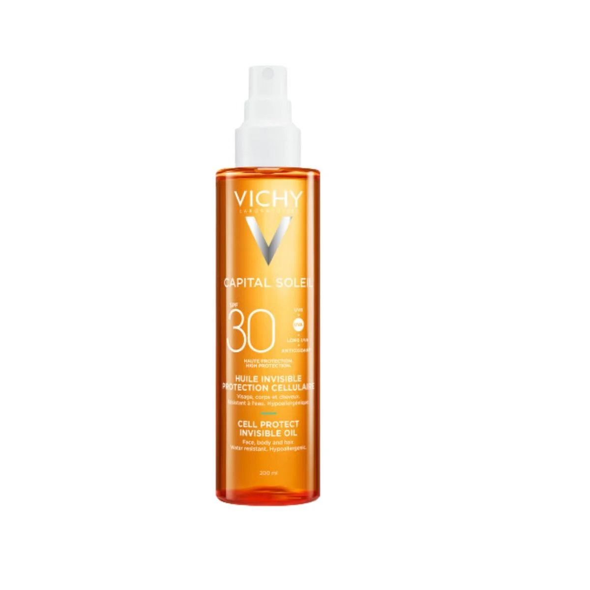 Φωτογραφία προϊόντος: Vichy,Vichy Capital Soleil Vichy Capital Soleil Cell Protect Αόρατο Λάδι SPF30 200ml
