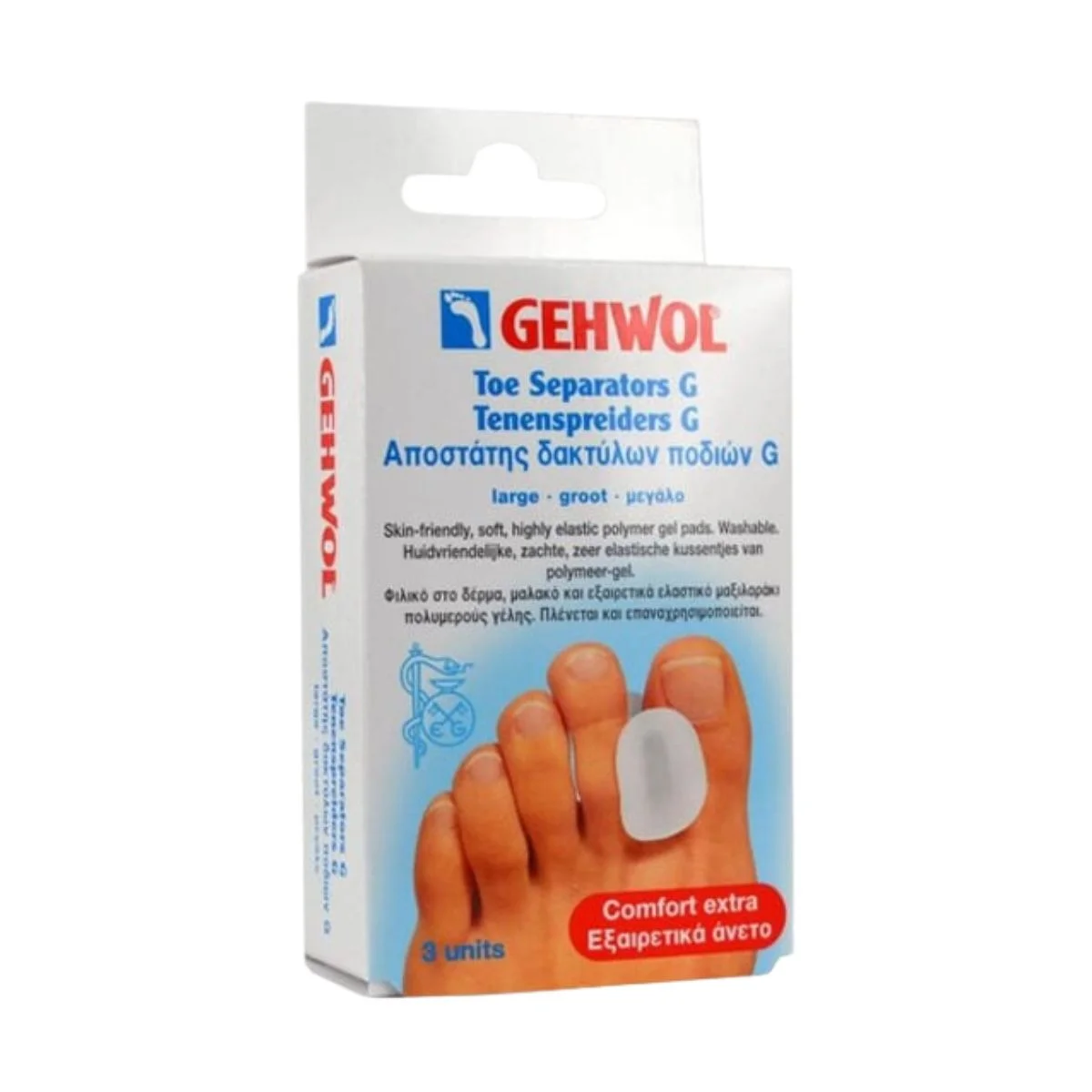 Φωτογραφία προϊόντος: Gehwol,Gehwol Pressure Protection Gehwol Toe Separator G Αποστάτης Δακτύλων Ποδιού Large 3τμχ