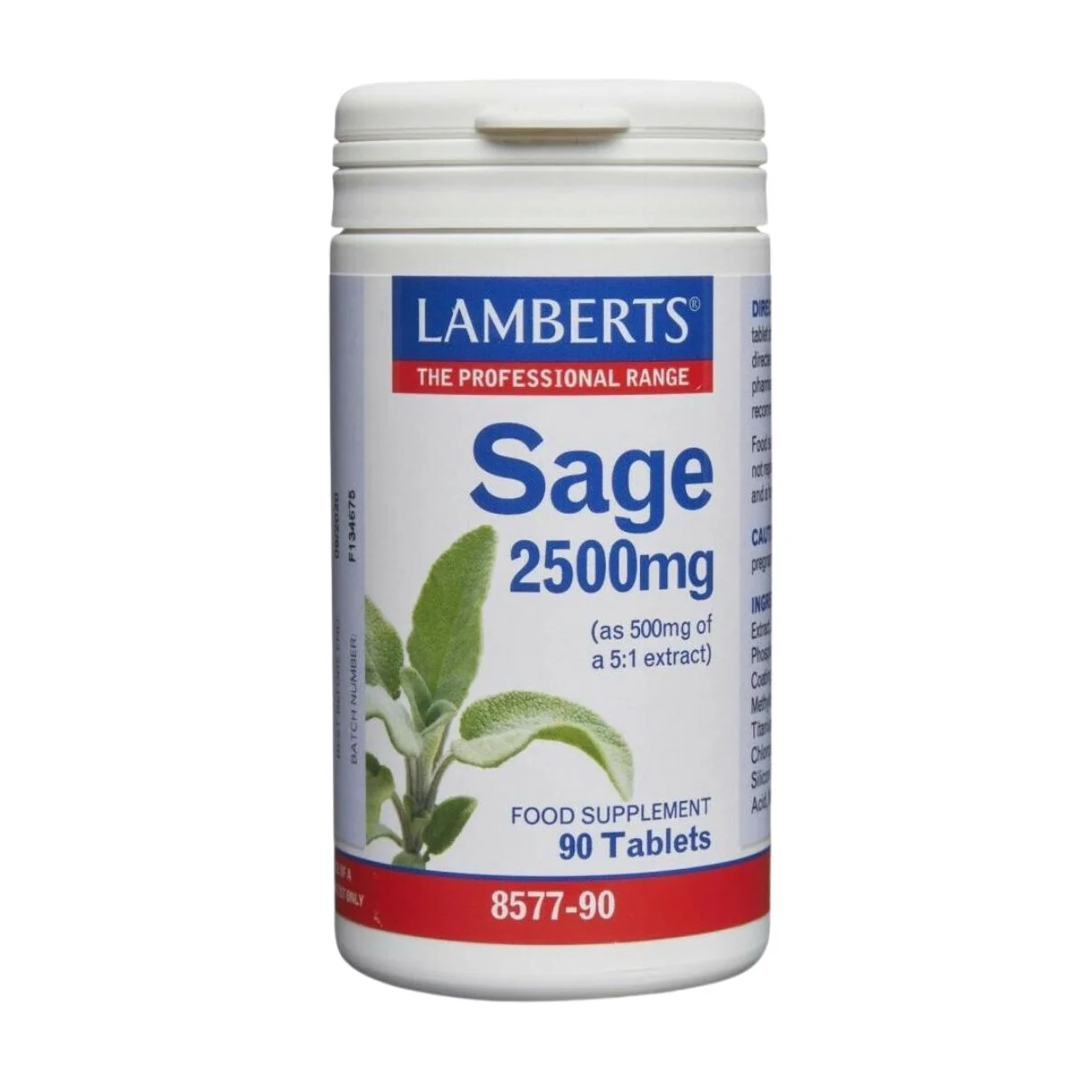 Φωτογραφία προϊόντος: Lamberts,Lamberts Ειδικά Συμπληρώματα Διατροφής Lamberts Sage 2500mg 90 ταμπλέτες