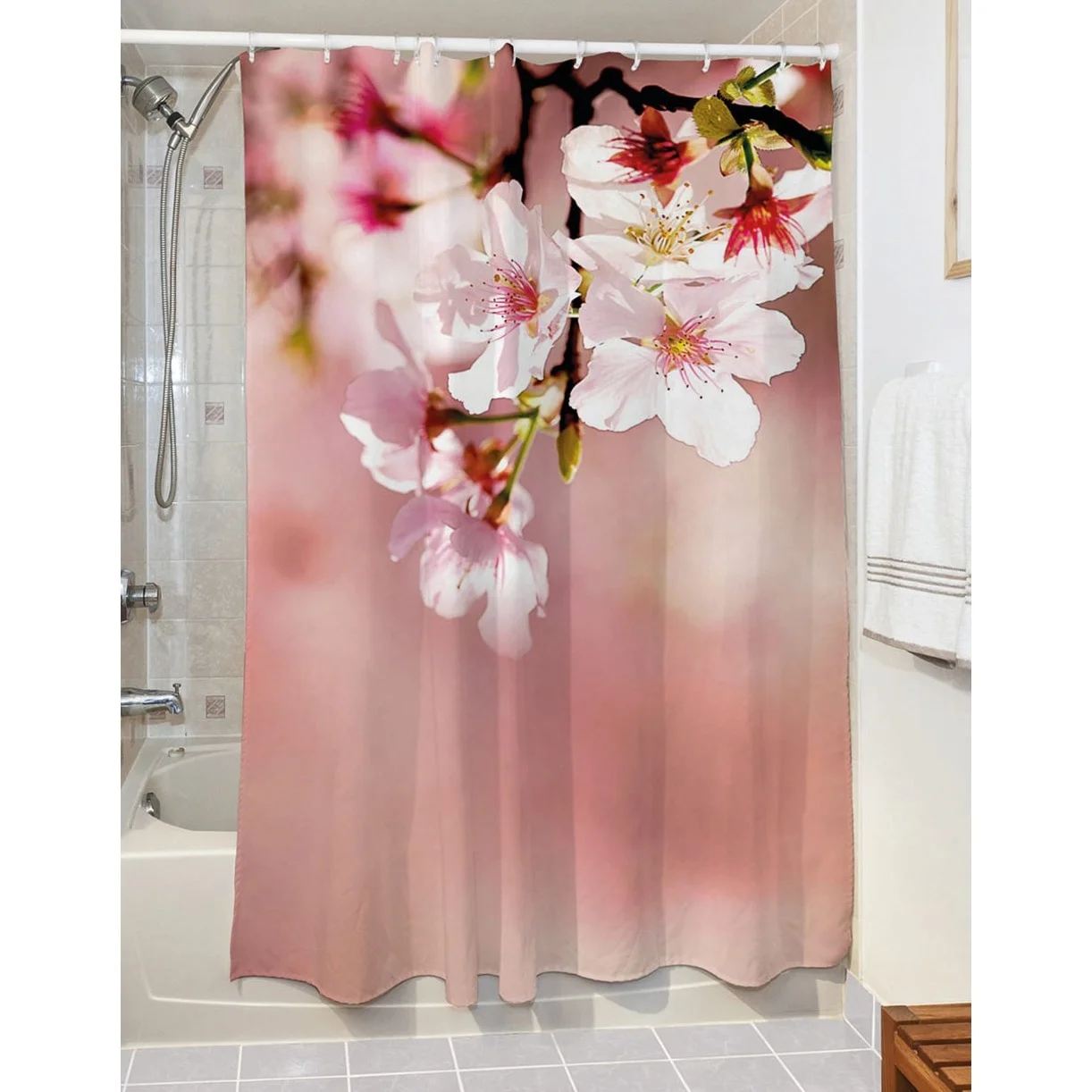 Φωτογραφία προϊόντος: Beauty Home Κουρτίνα μπάνιου Wipe Art 3128 190×180 Ροζ