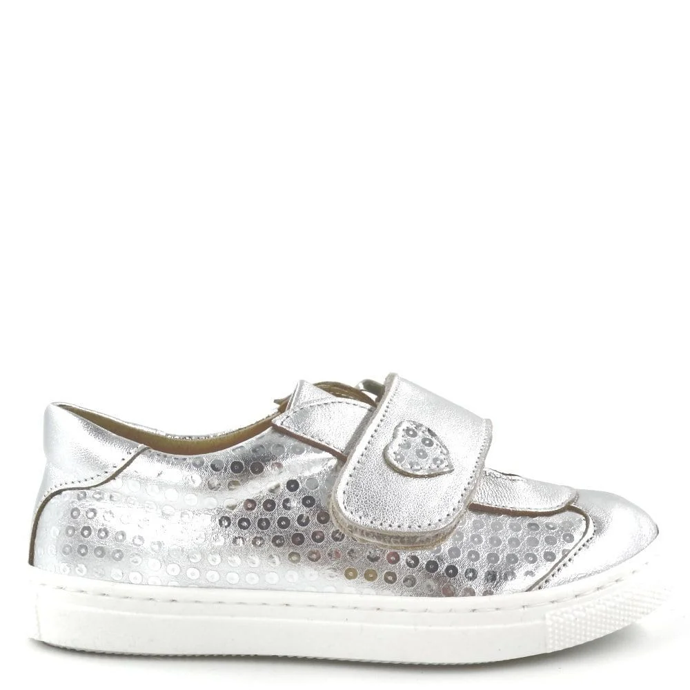 Φωτογραφία προϊόντος: Sneakers παιδικά για κορίτσια δερμάτινα Platis P2022 σε ασημί δέρμα