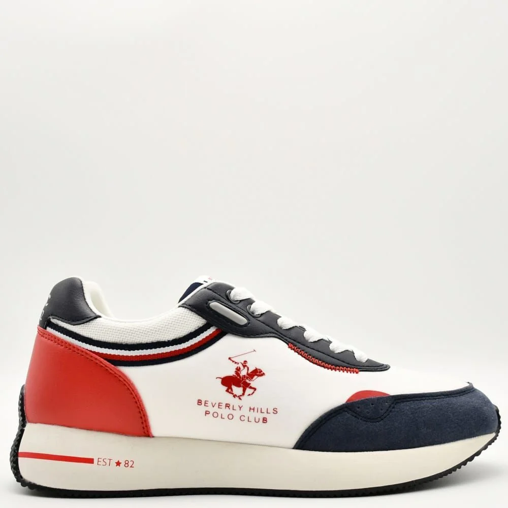Φωτογραφία προϊόντος: Sneakers Ανδρικά Beverly Hills Polo Club 6743 σε μπλε λευκό και κόκκινο χρώμα