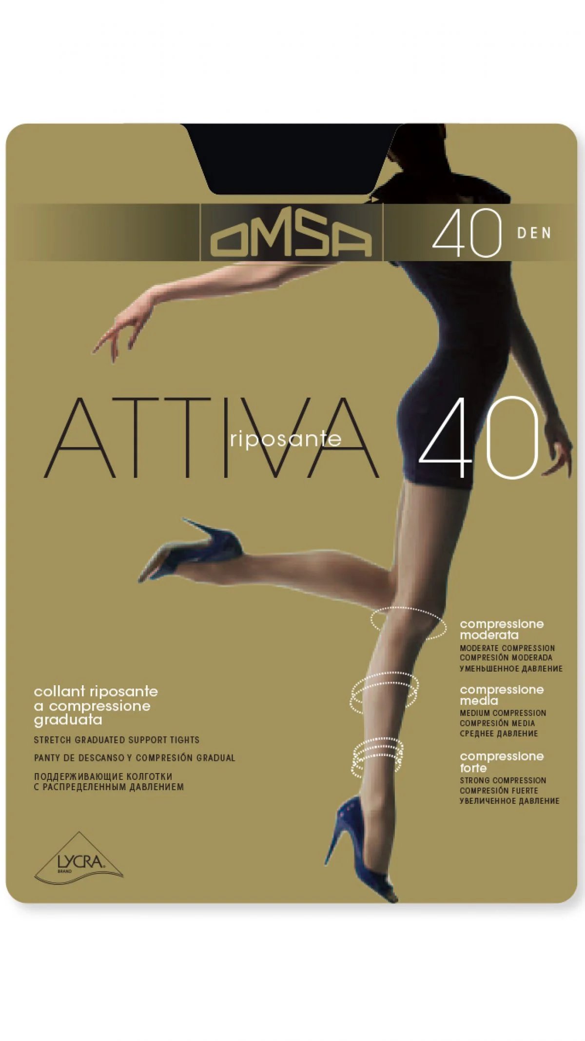 Φωτογραφία προϊόντος: OMSA ATTIVA 40 DEN ΚΑΛΣΟΝ LYCRA 269, CASTORO