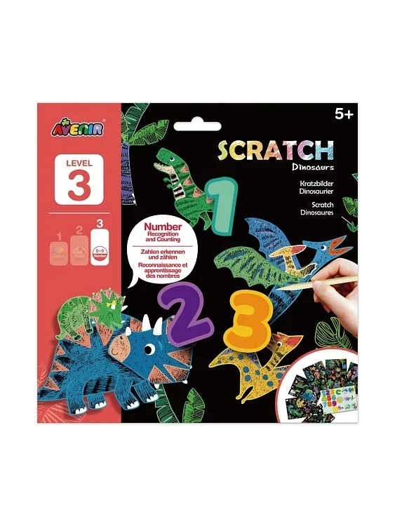 Φωτογραφία προϊόντος: Avenir Ζωγραφική-Scratch Level 3 Dinosaurs – Δεινόσαυροι ΠΟΛΥΧΡΩΜΟ