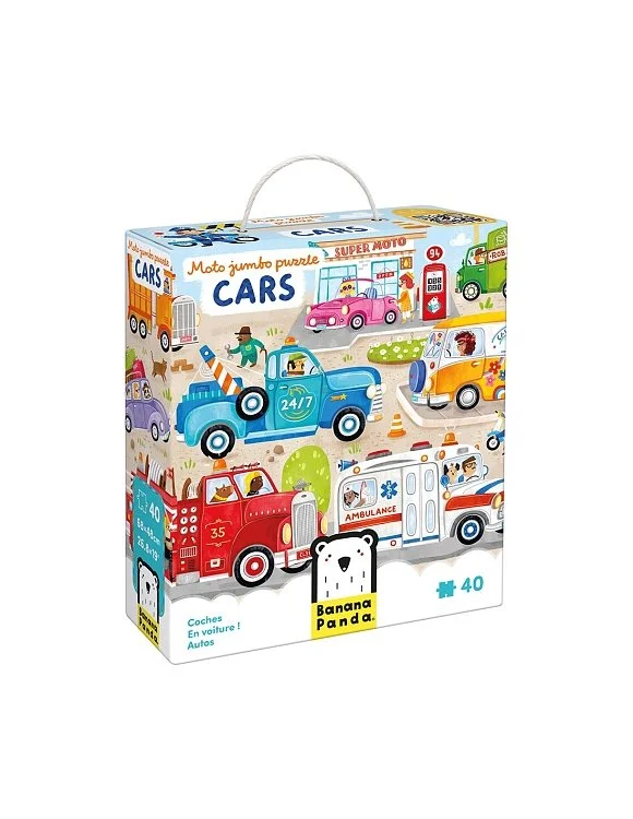 Φωτογραφία προϊόντος: Παιδικό Παζλ Banana Panda Moto Jumbo Puzzle Cars 3+ ΠΟΛΥΧΡΩΜΟ