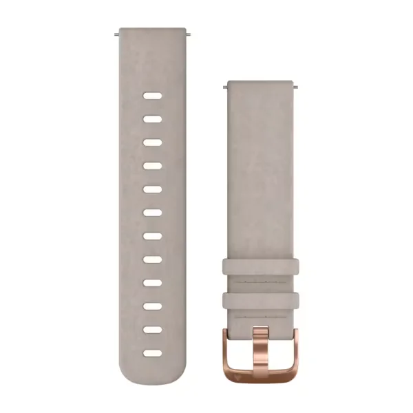 Φωτογραφία προϊόντος: Garmin Quick Release Bands 20 mm Gray Suede with Rose Gold Hardware έως 12 άτοκες δόσεις ή 24 δόσεις