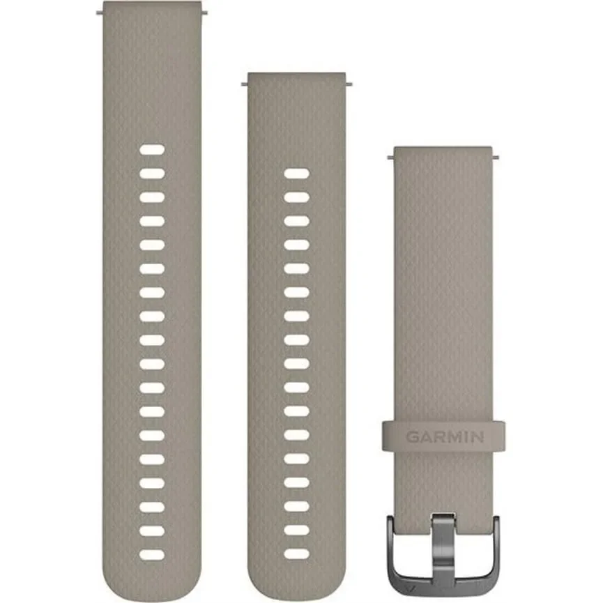 Φωτογραφία προϊόντος: GR Garmin Quick Release 20 Watch Band Sandstone Silicone With Slate H/W έως 12 άτοκες δόσεις ή 24 δόσεις