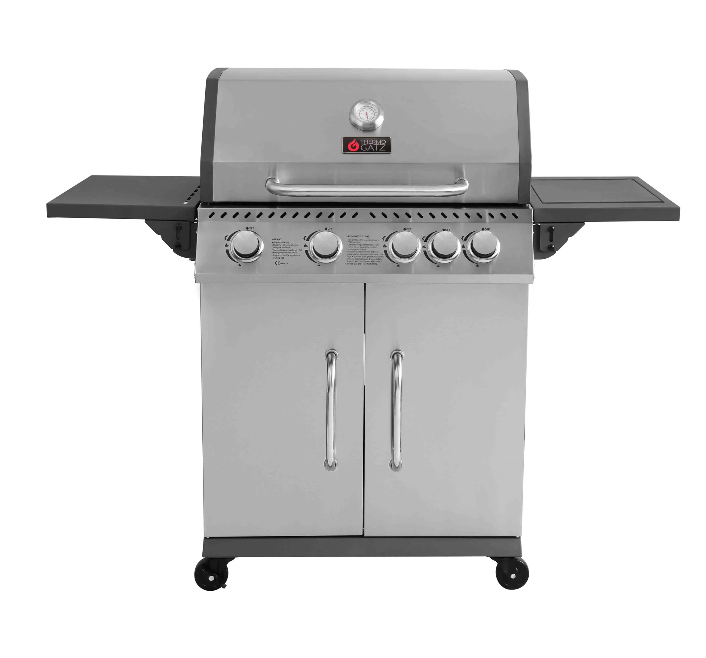 Φωτογραφία προϊόντος: THERMOGATZ BBQ ΥΓΡΑΕΡΙΟΥ GS GRILL ELITE 4+1 ΙΝΟΧ - 14,5 kW