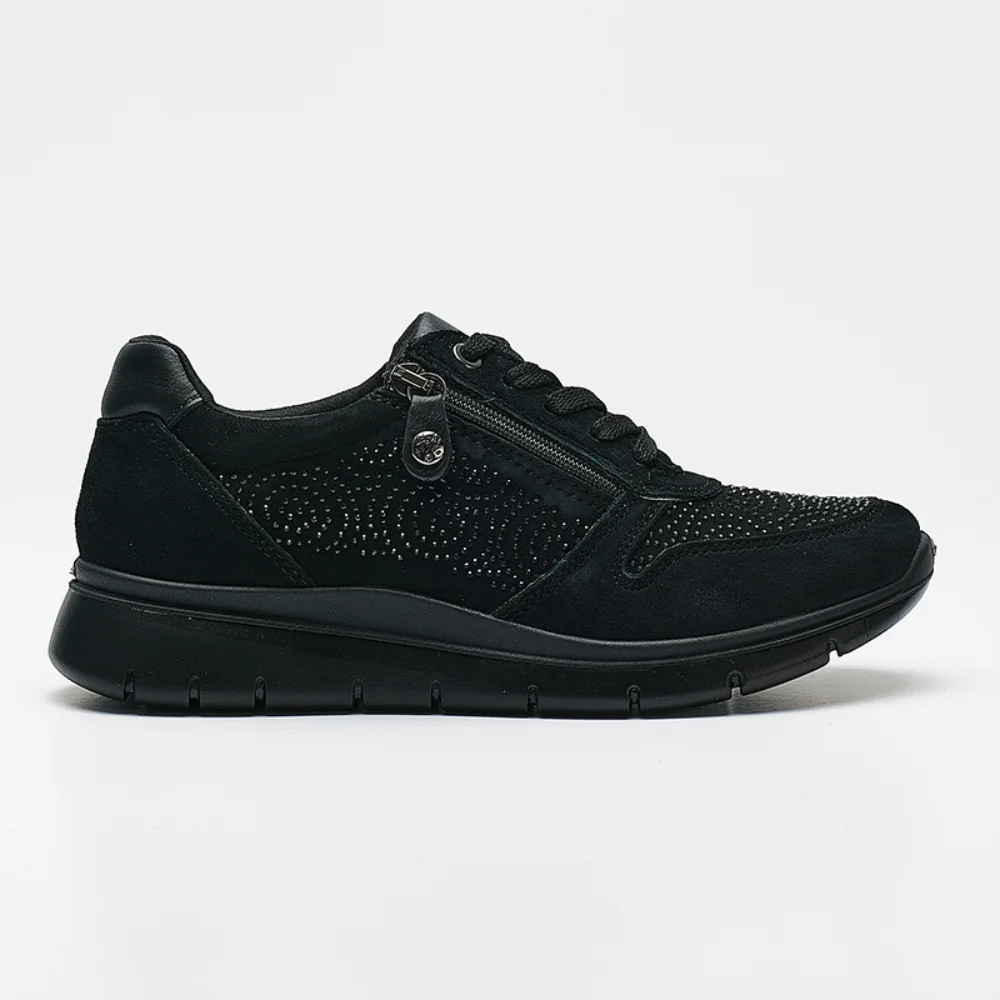 Φωτογραφία προϊόντος: Imac Sneakers Γυναικείο δέρμα Nubuck Μαύρο IMA/455970 BLACK