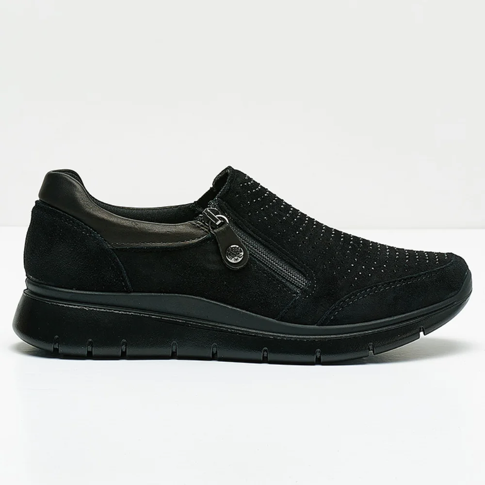 Φωτογραφία προϊόντος: Imac Sneakers Γυναικείο δέρμα Nubuck Μαύρο IMA/256311 NERO/NERO