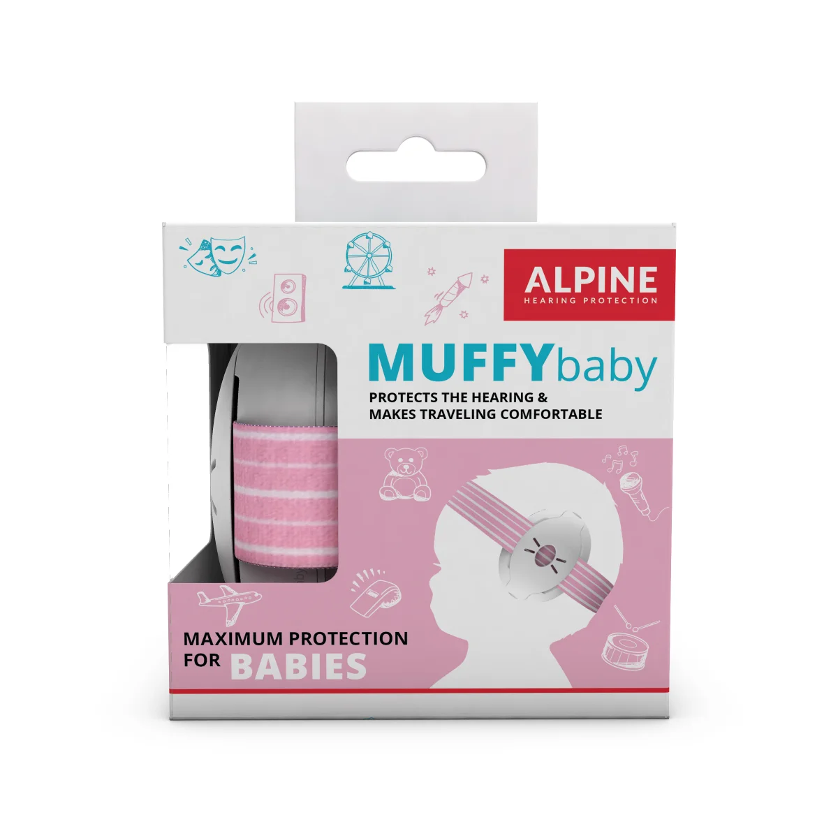 Φωτογραφία προϊόντος: Alpine Muffy Baby Pink - Ωτοασπίδες για μωρά και νήπια