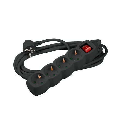 Φωτογραφία προϊόντος: Modee Lighting Technik Πολύπριζο 4 Θέσεων με Διακόπτη 1,5m Μαύρο