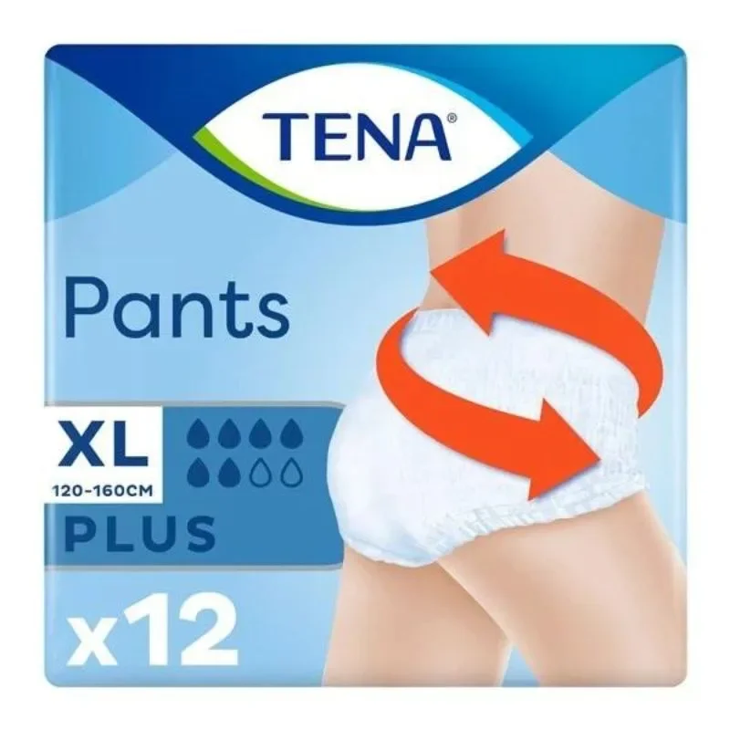 Φωτογραφία προϊόντος: Tena Pants Plus Προστατευτικά Εσώρουχα Ακράτειας XL 120-160cm 12 Τμχ